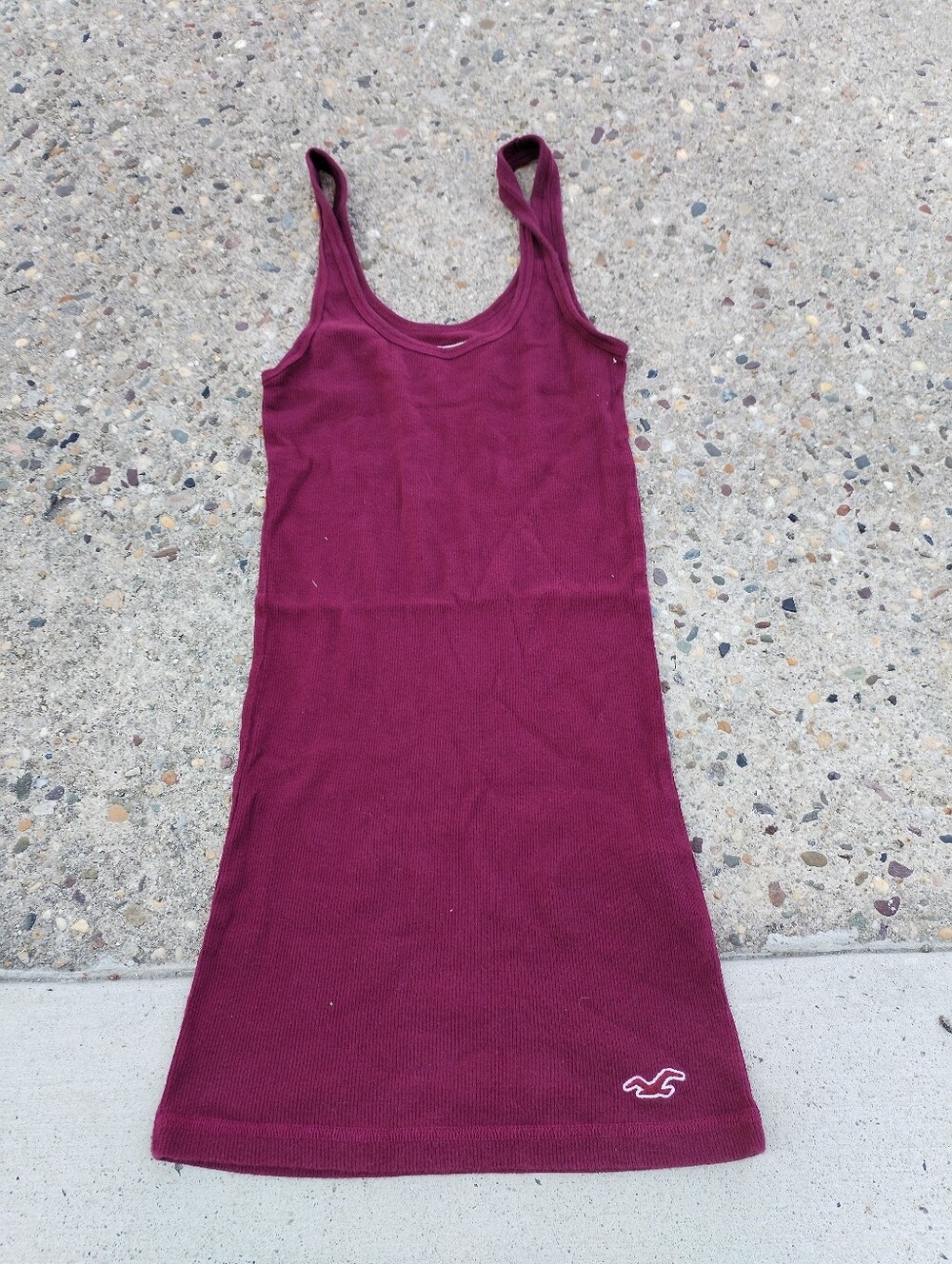 Vintage Hollister Burgundy Ribbed Tank Top Women’s Size Small